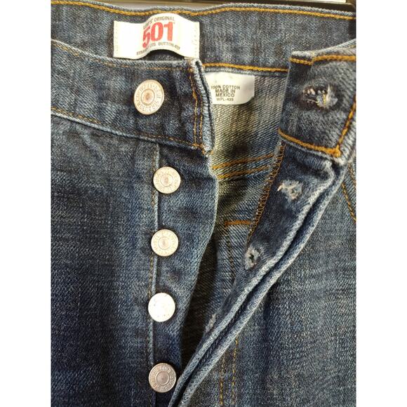 Mens Levi 501 Button Fly Jeans size 34x30 - Picture 3 of 5